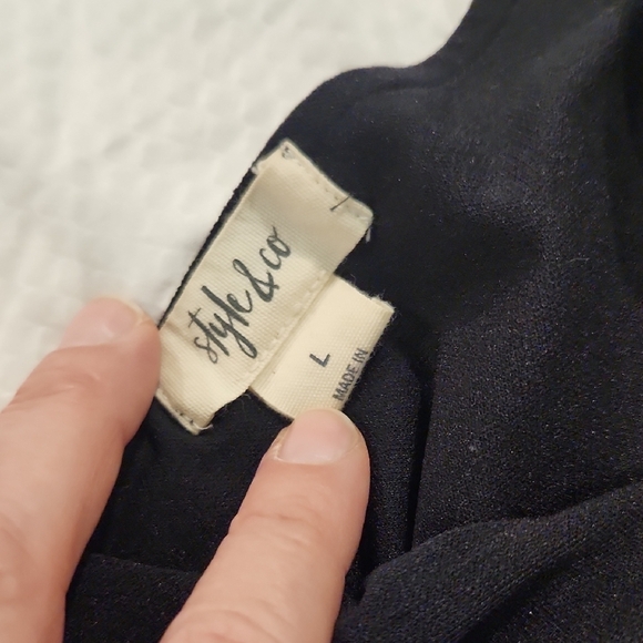 Style & Co. Floral Blouse - Black, Pink, Yellow - Picture 5 of 6